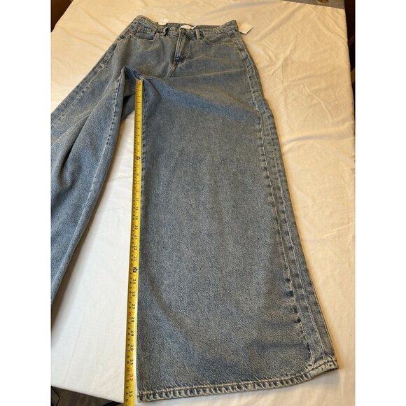 Good American Paneled Wide Leg Jeans in Indigo Palazzo 28x33 NWT - Picture 9 of 9